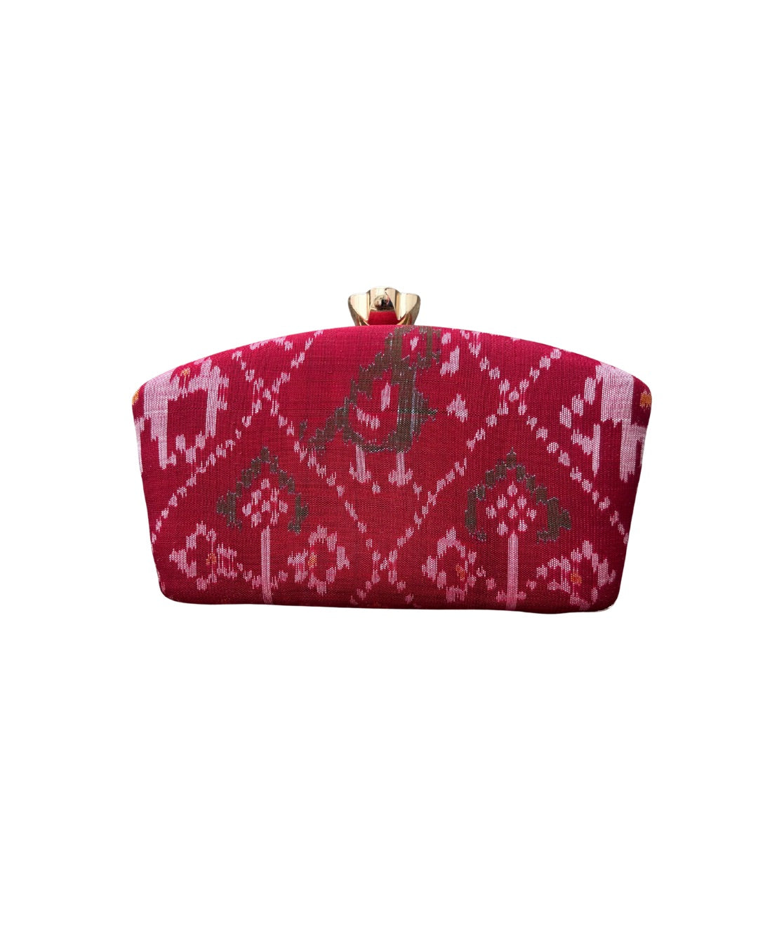 Ikat box clutch - Red