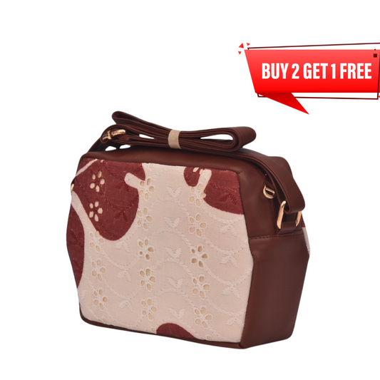 Floral White Hakoba Sling Bags