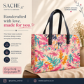 Sache Multicolour Ikat Cotton Box Tote Bag