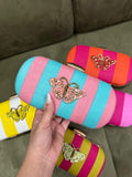 Multicolor Striped Butterfly Silk Box Clutch for Women – Luxury Ethnic Wedding & Festive Handbag | Sache