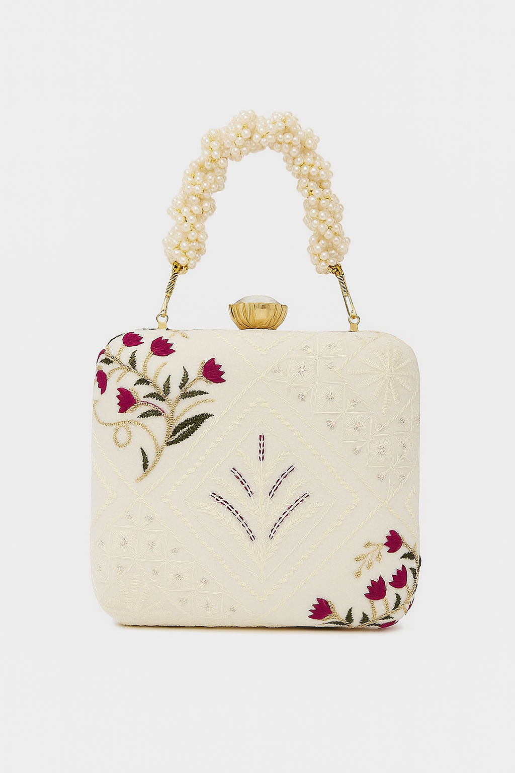 Wedding clutch Bag - Ivory Bloom