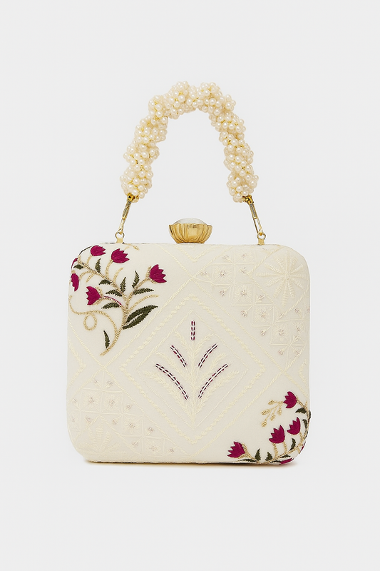 Wedding clutch Bag - Ivory Bloom