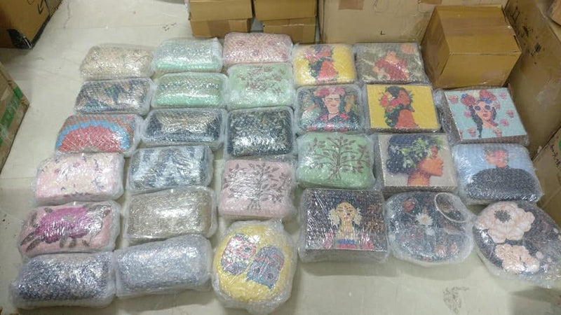 Sache handcrafted bags prepared for dispatch