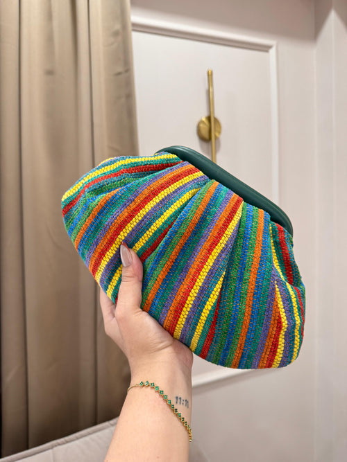 Multicolour knitted cosmetic pouch makeup bag for women by Sache