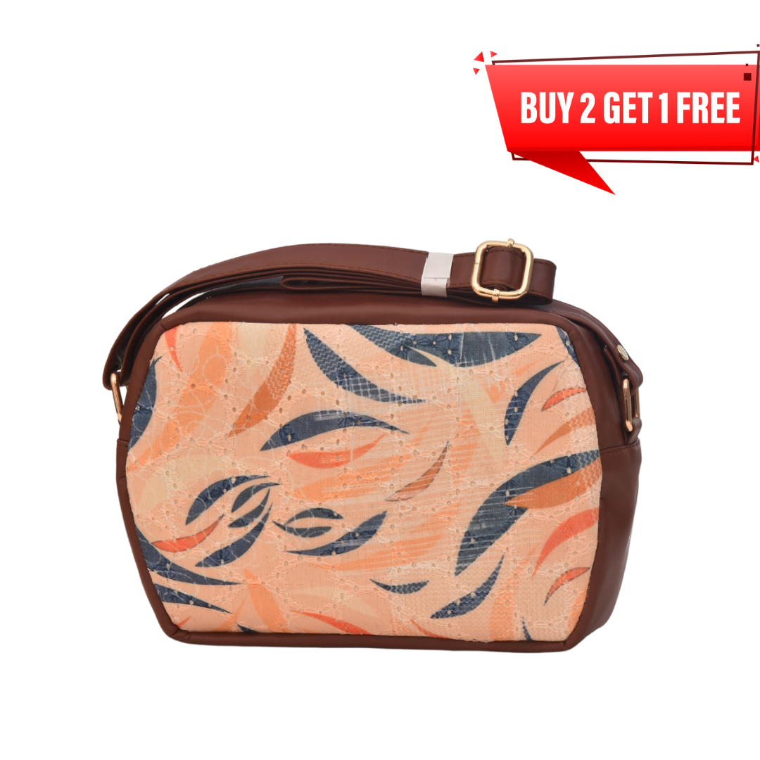 Multicolour Leaf Sling Bags