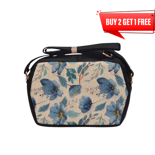Blue Floral Sling Bags