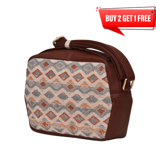 White Ristic Hakoba Sling Bags