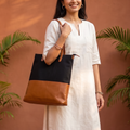 Sache Ikat Office Tote Bag - Stylish laptop Tote Bag -Black