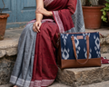 Workbag for Office - Women Handbags - Everyday Tote - Handcrafted in India - Ikat