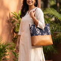 Sache Ikat Office Bag - Stylish Bag for Office Use-Blue