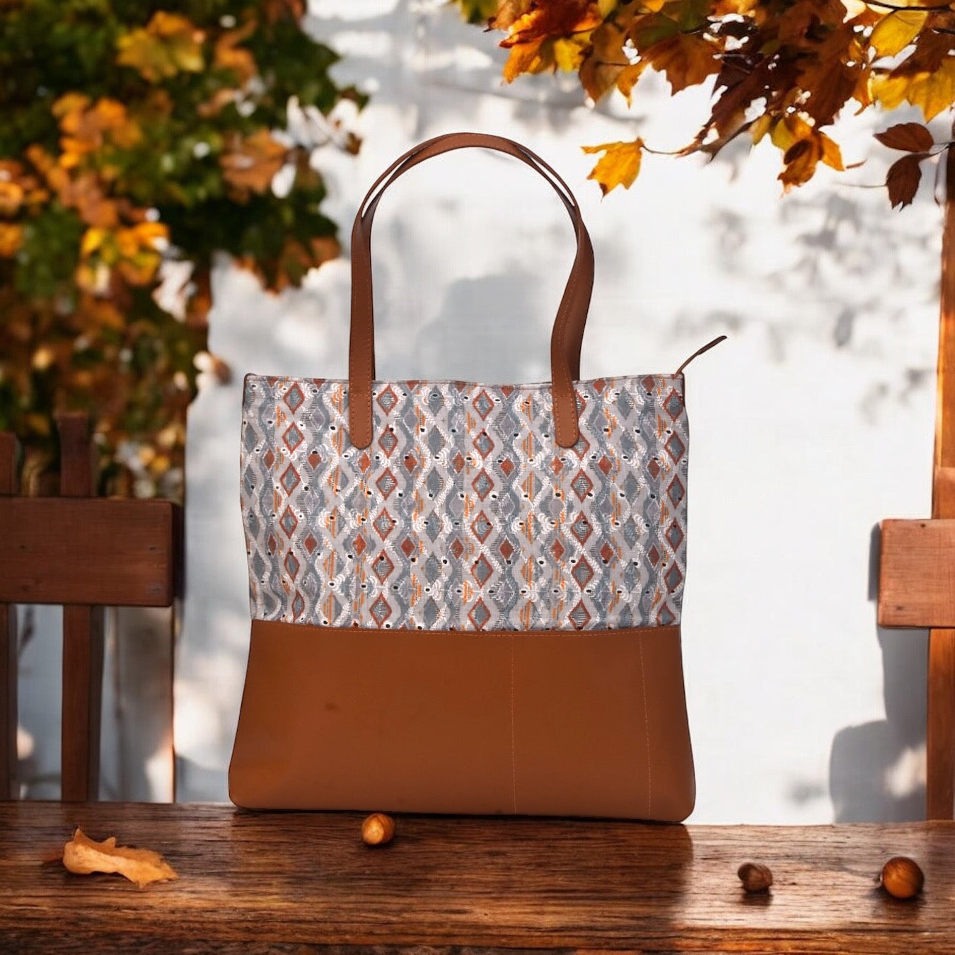 Weiße Hakoba-Tragetaschen